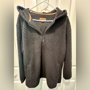 Koolaburra Black Zip Up Sherpa Sweater